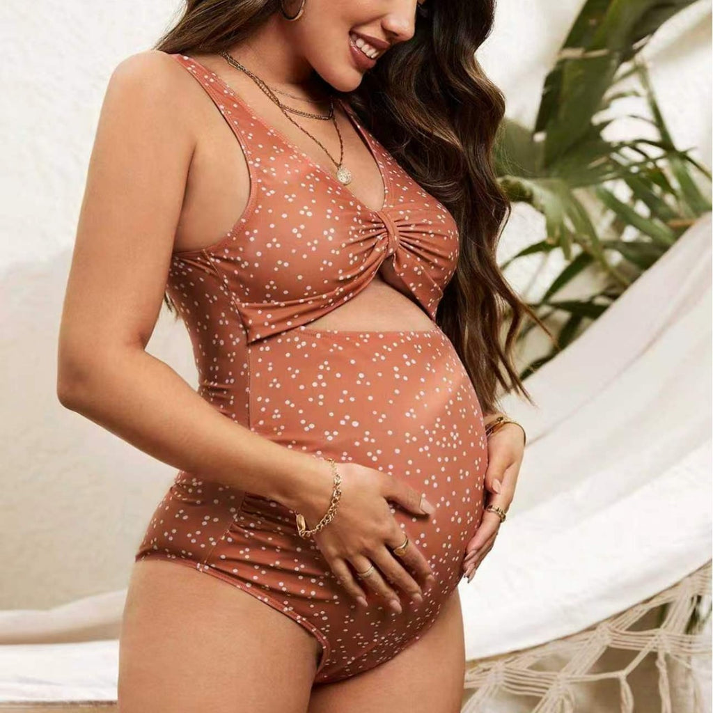 Maillot de bain une pièce à motif pois