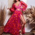 Maillot de bain femme vintage imprimé fendu amincissant push-up micro monokini sexy surf plage jupe de bain
