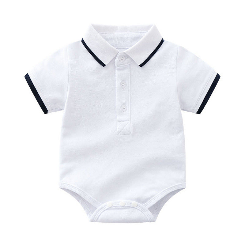 Ensemble d'été pour garçon en coton : polo à manches courtes avec col et short
