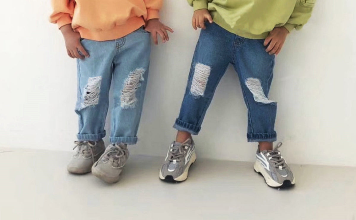 Pantalon en jean déchiré pour enfant