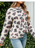 Pull ample à motif floral