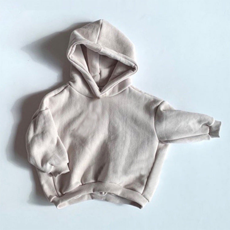 Sweat à capuche décontracté, chaud et ample, en flanelle