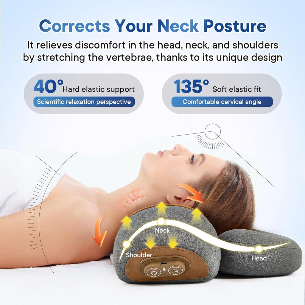 Oreiller de massage cervical électrique – masseur pour épaules et nuque – oreiller d'aide au sommeil