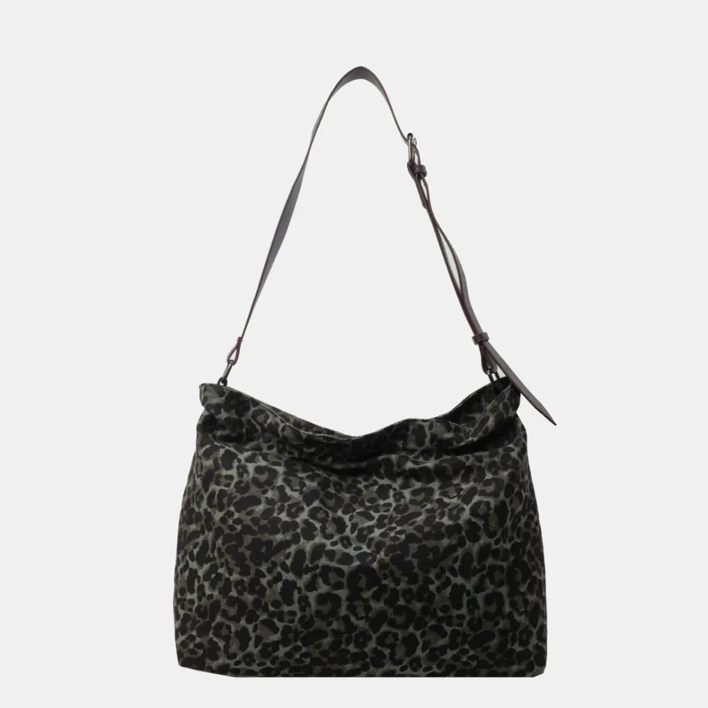 Sac cabas léopard à bandoulière ajustable