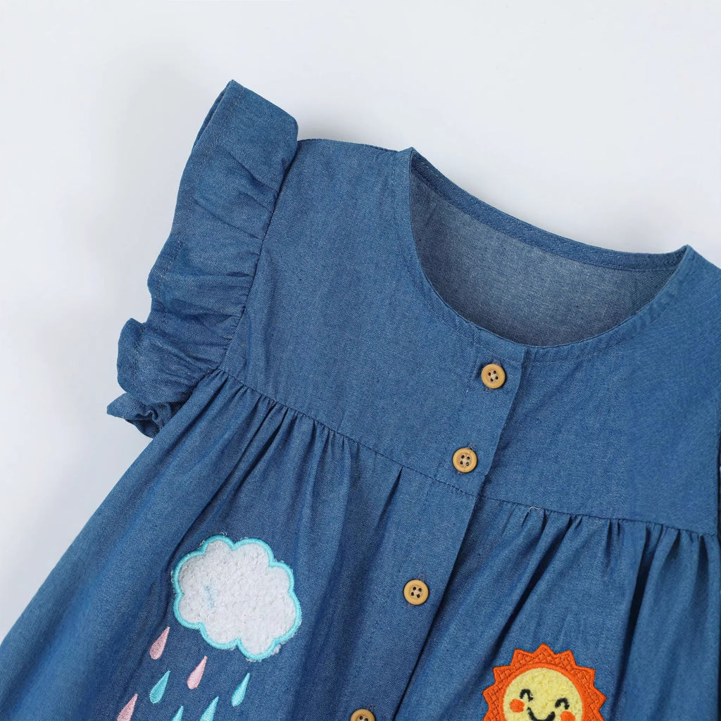 Robe pour enfants avec application de dessin