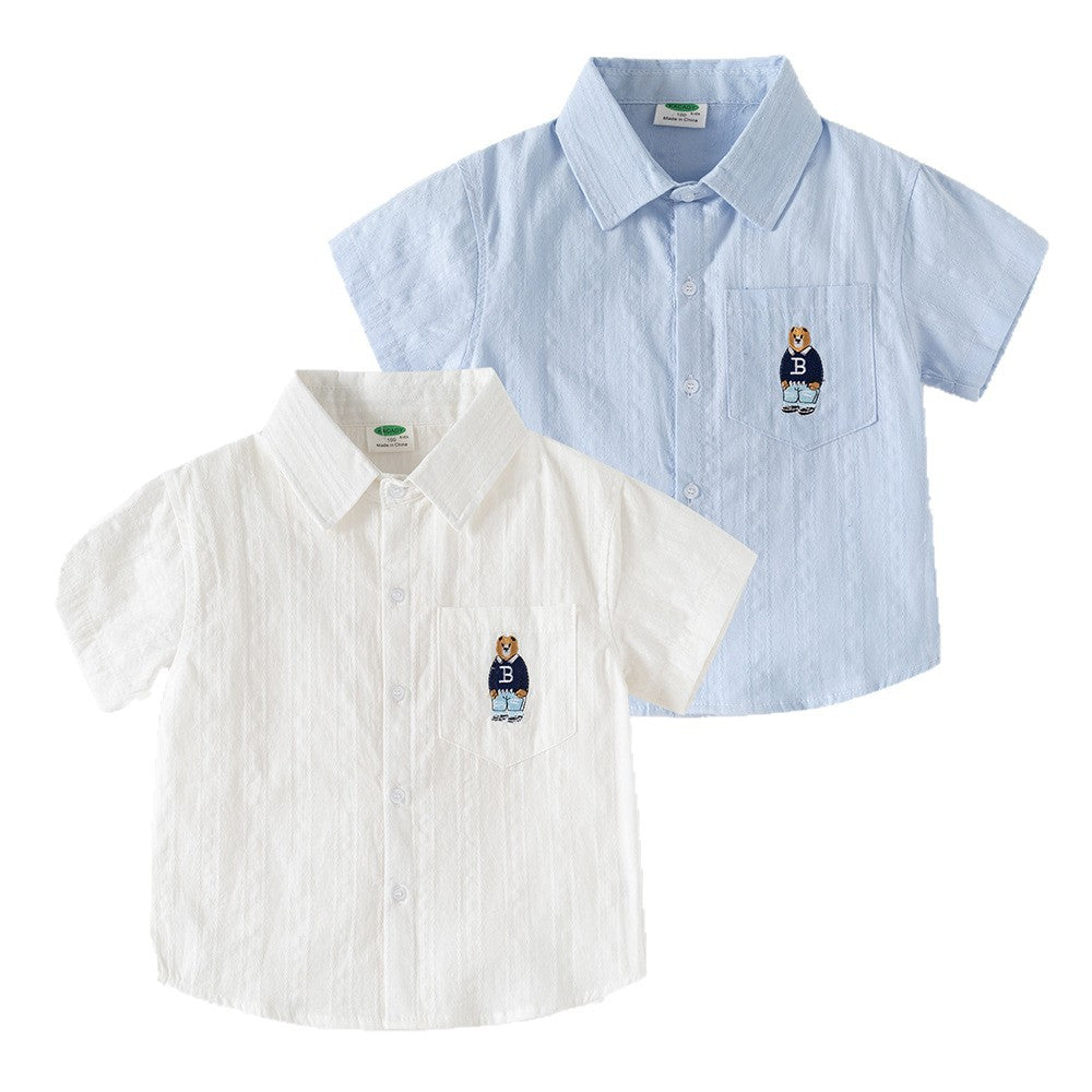 Chemise décontractée à manches courtes pour garçons