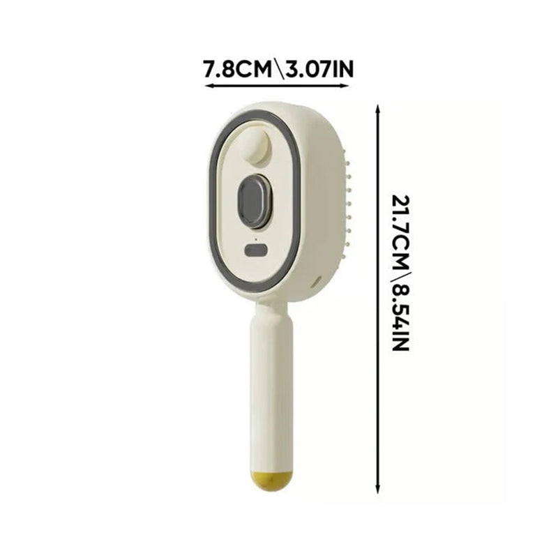 Brosse lissante à vapeur électrique avec diffusion de brume, peigne ionique pour réduire la casse et éviter les résidus, outil de coiffage pour des cheveux lisses et brillants