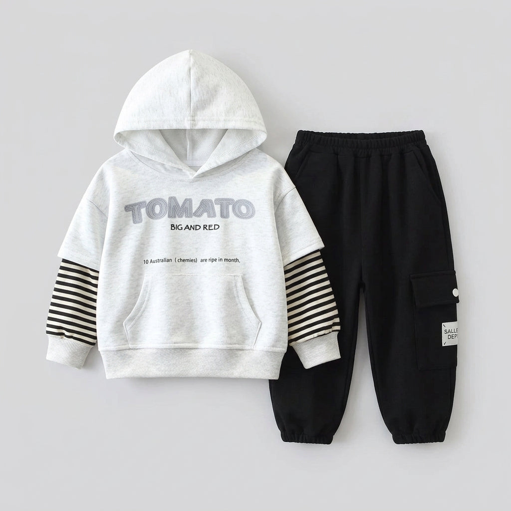 Ensemble de vêtements de sport – Sweat à capuche et pantalon cargo