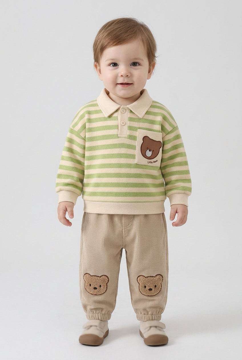 Ensemble deux pièces pour garçon avec motif ours