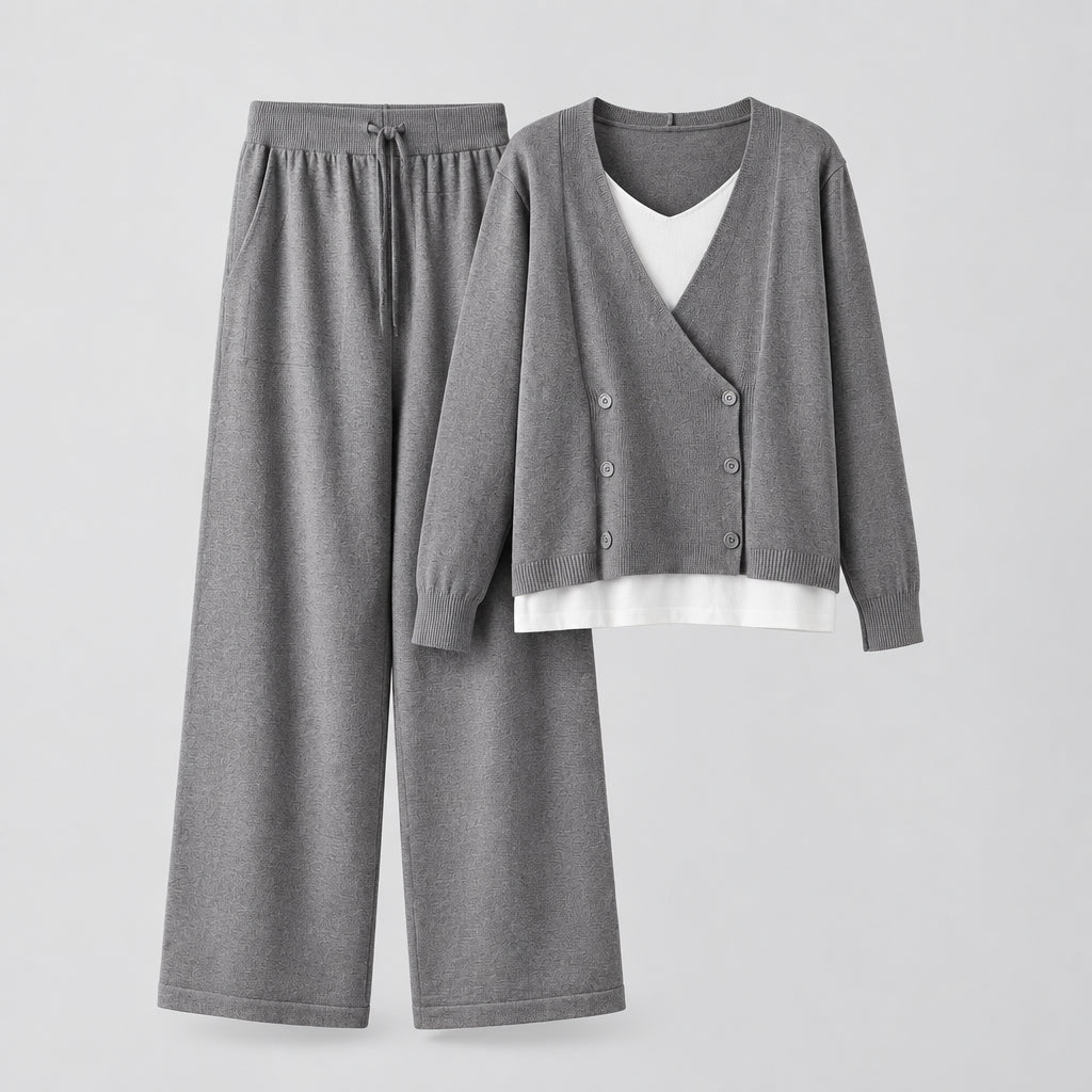 Ensemble : Gilet ample et Pantalon large