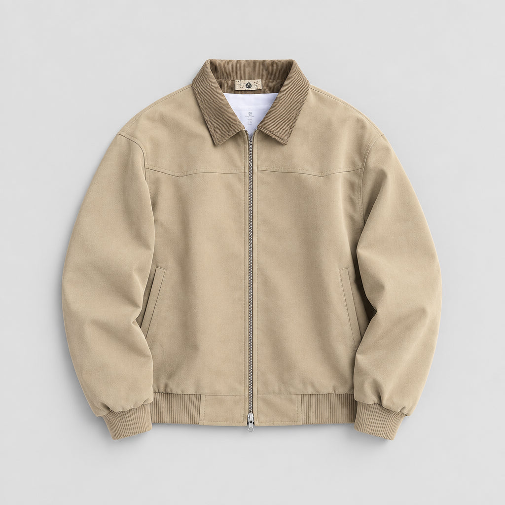 Veste en similicuir, décontracté avec col montant