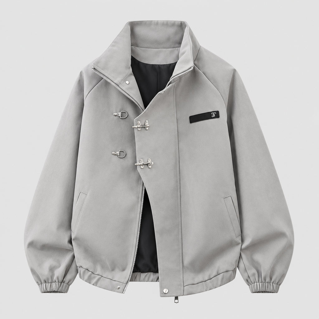 Veste en cuir  style rétro tie-dye avec revers