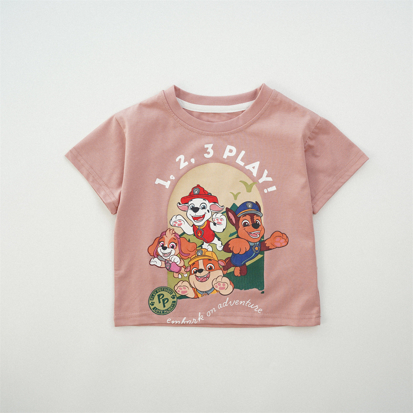 T-shirt à manches courtes pour enfants, imprimé dessin animé