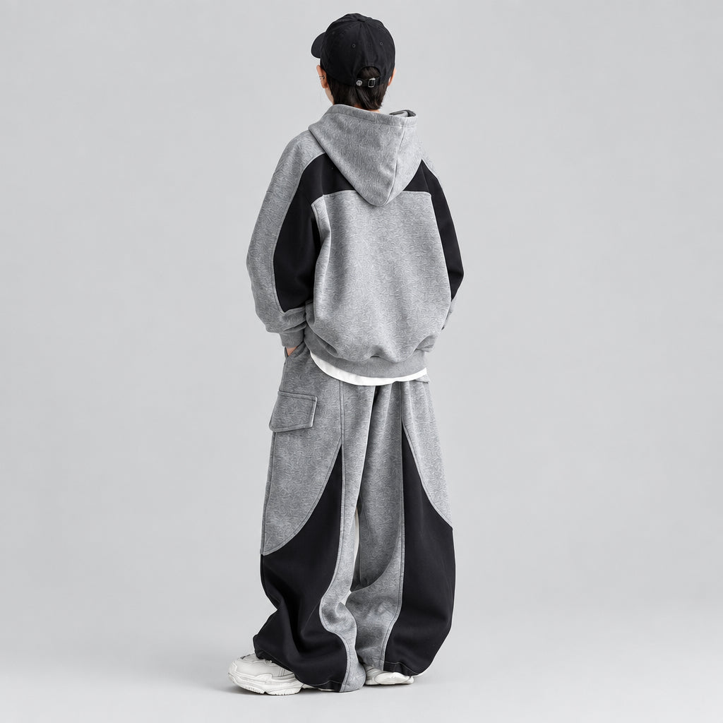 Ensemble sweat à capuche et pantalon,tendance et ample