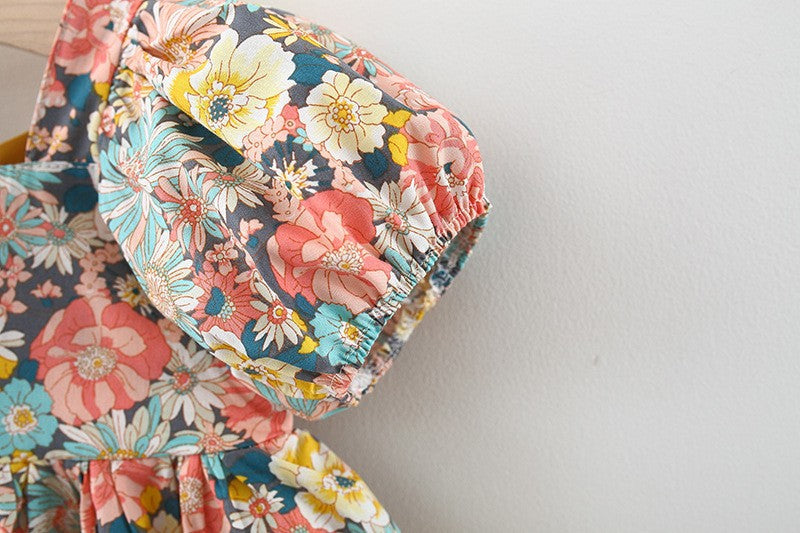 Robe de princesse  pour enfants, robe d'été sans manches à ruban