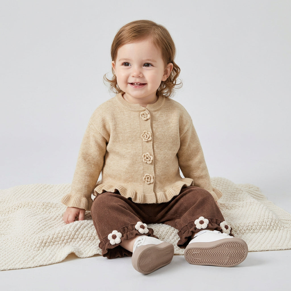 Ensemble floral 3 pièces en coton