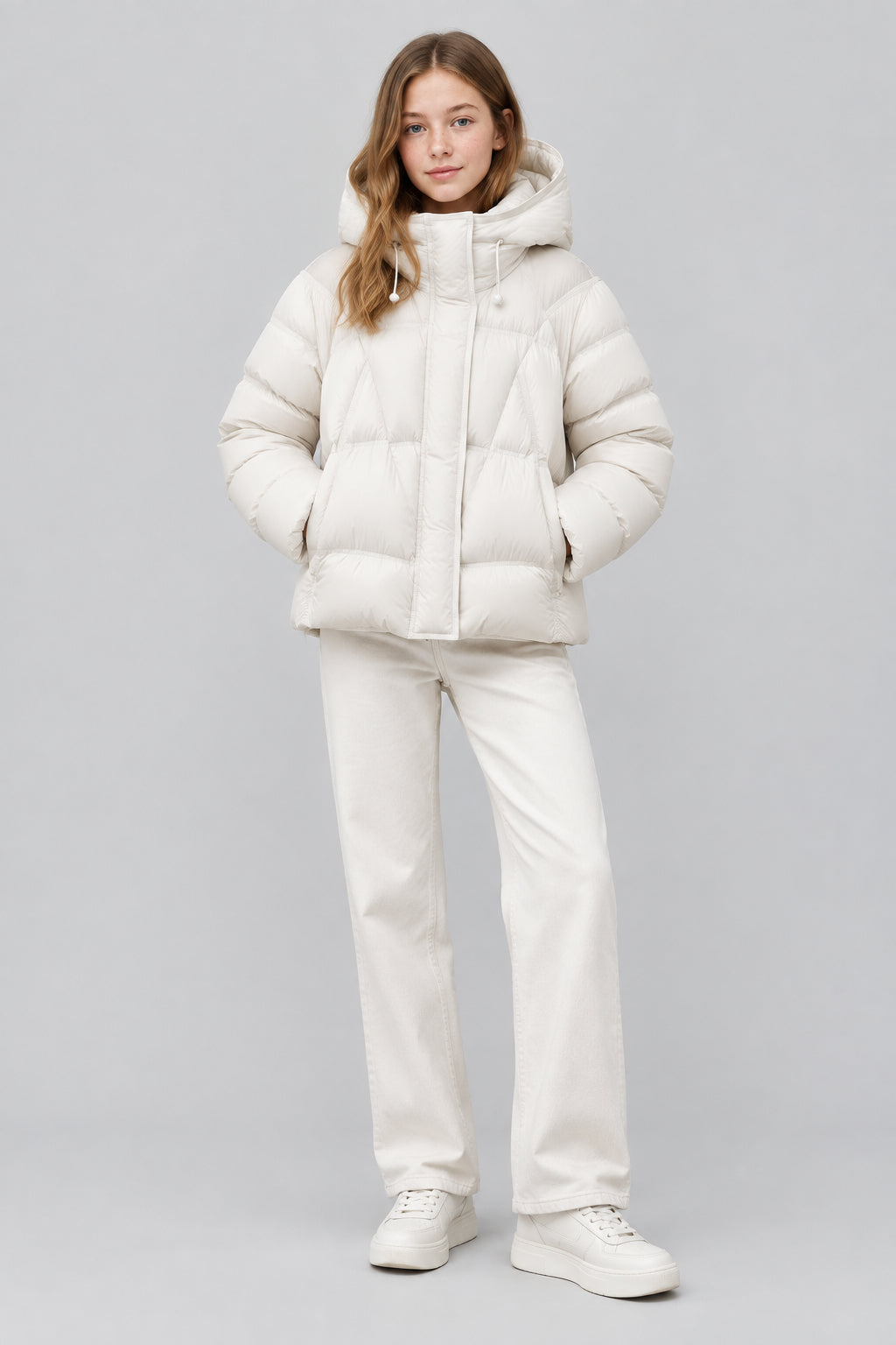 Veste zippée à manches longues et capuche