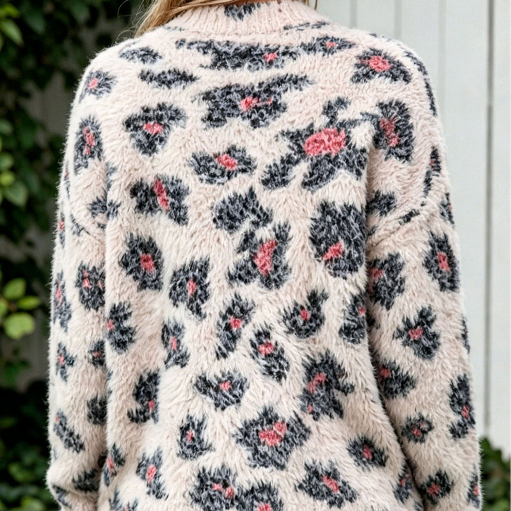 Pull ample à motif floral