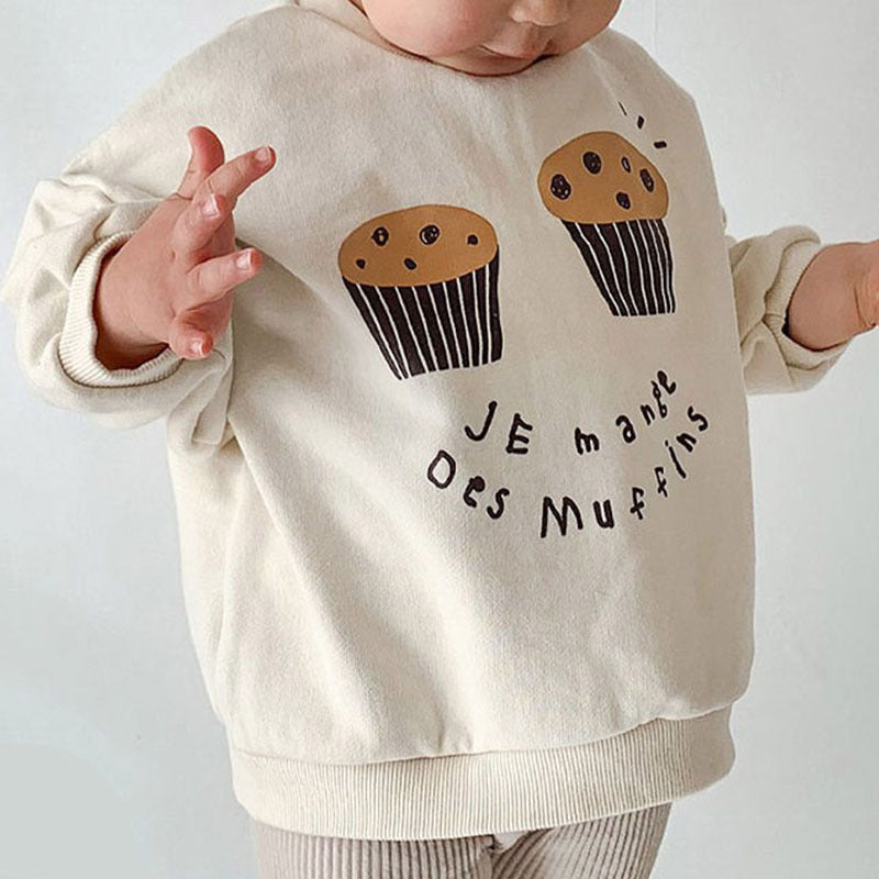 Sweat à capuche décontracté en polaire avec motif
