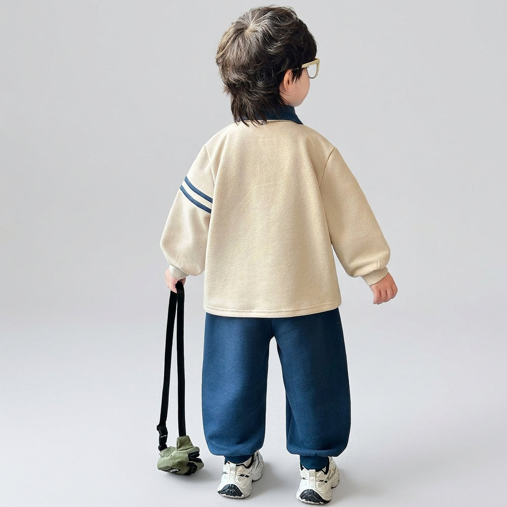Ensemble deux pièces en coton mélangé