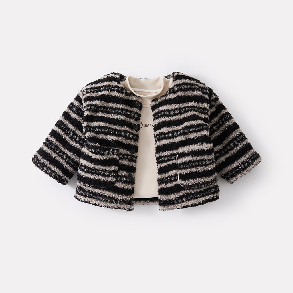 Veste épaisse rayée doublée