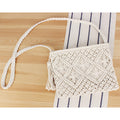 Sac à main tissé à pompon, sac à main tissé rétro, sac de plage pour les vacances d'été.