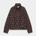 Blouson à pois avec col montant zippé