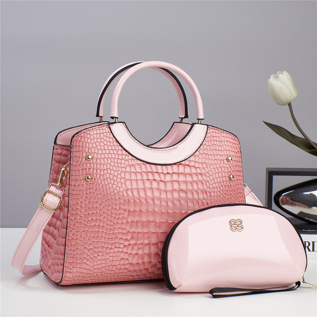 Sac à main effet peau de serpent brillant