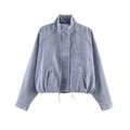 Blouson en jean à col montant