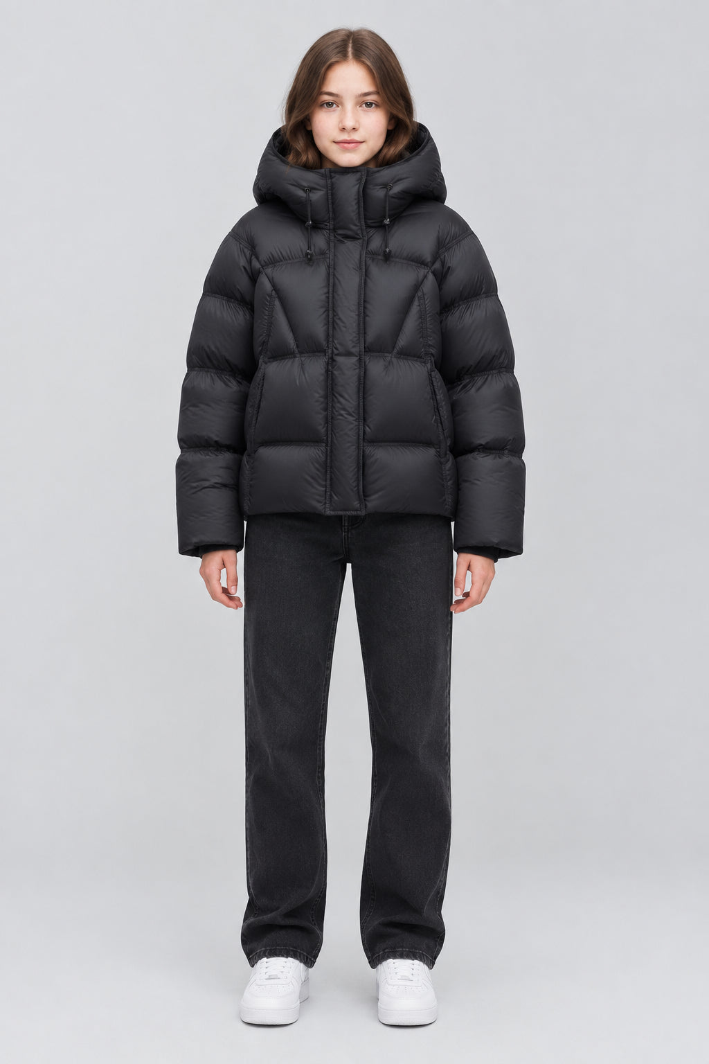 Veste zippée à manches longues et capuche