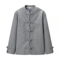 Veste longue en laine boutonnée, style urbain