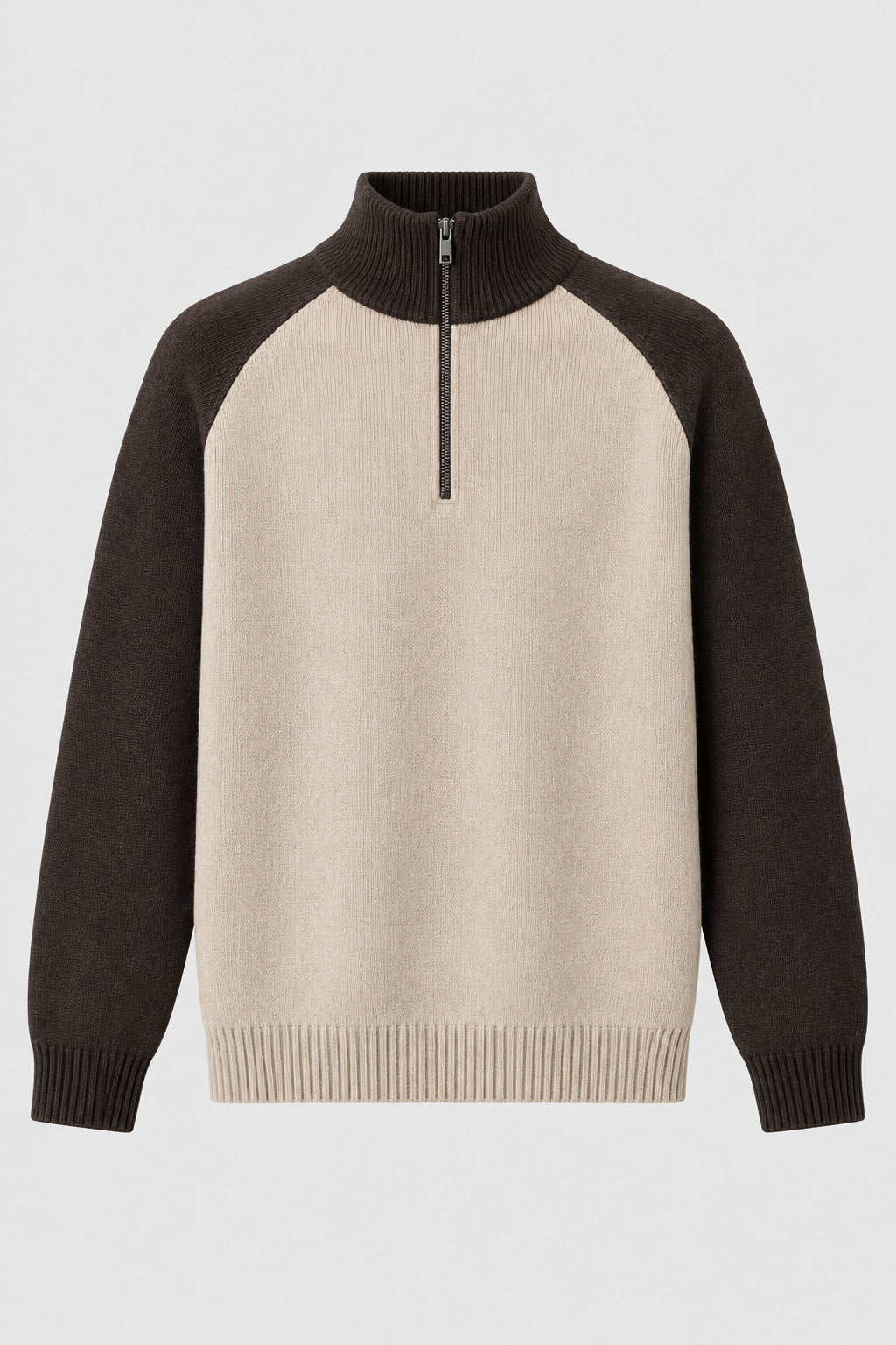 Pull en maille , col zippé