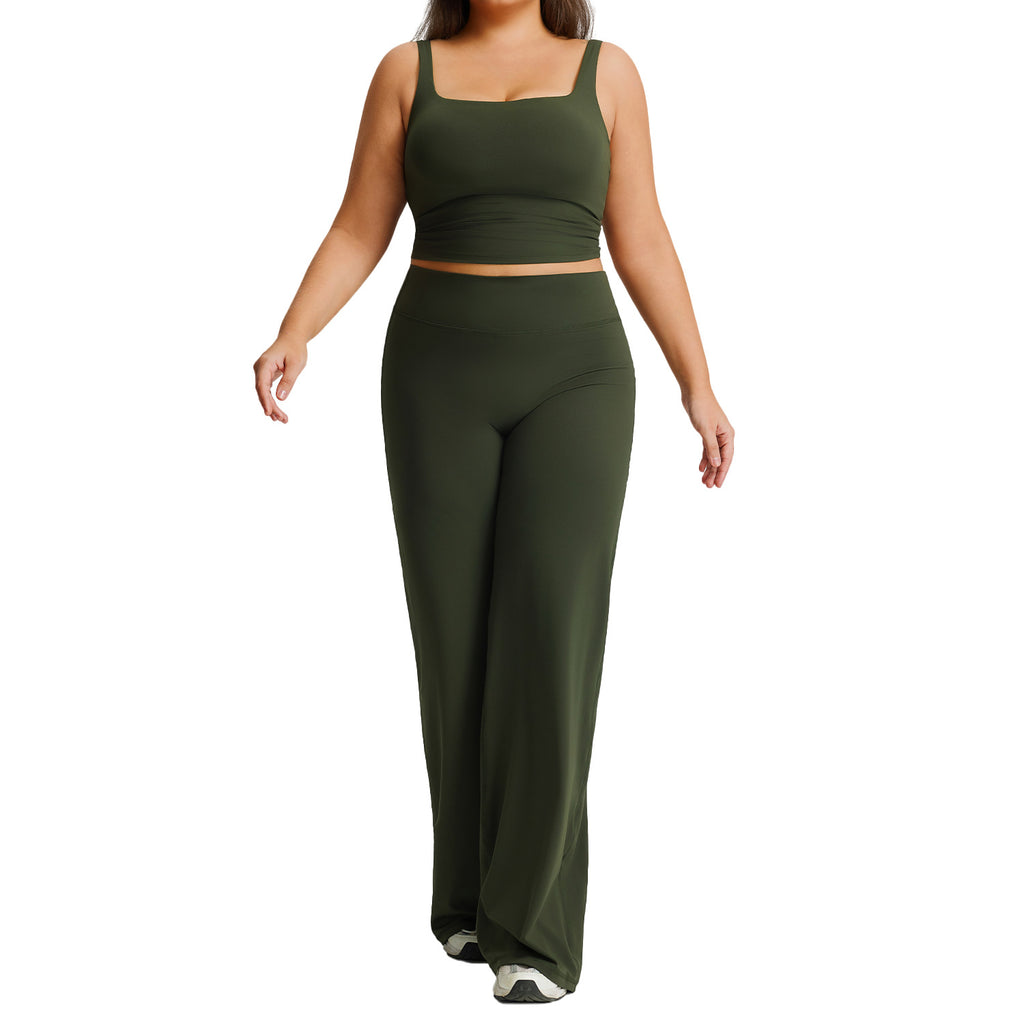 Ensemble de yoga grande taille pour femme, tenue de sport pour la course et le fitness en extérieur