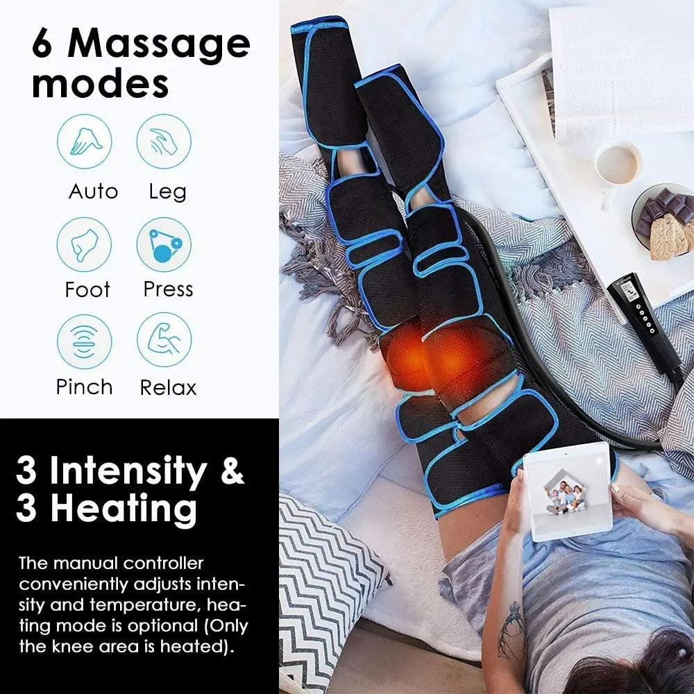 Appareil de massage chauffant électrique pour soulager les douleurs musculaires (pieds, genoux, mollets)