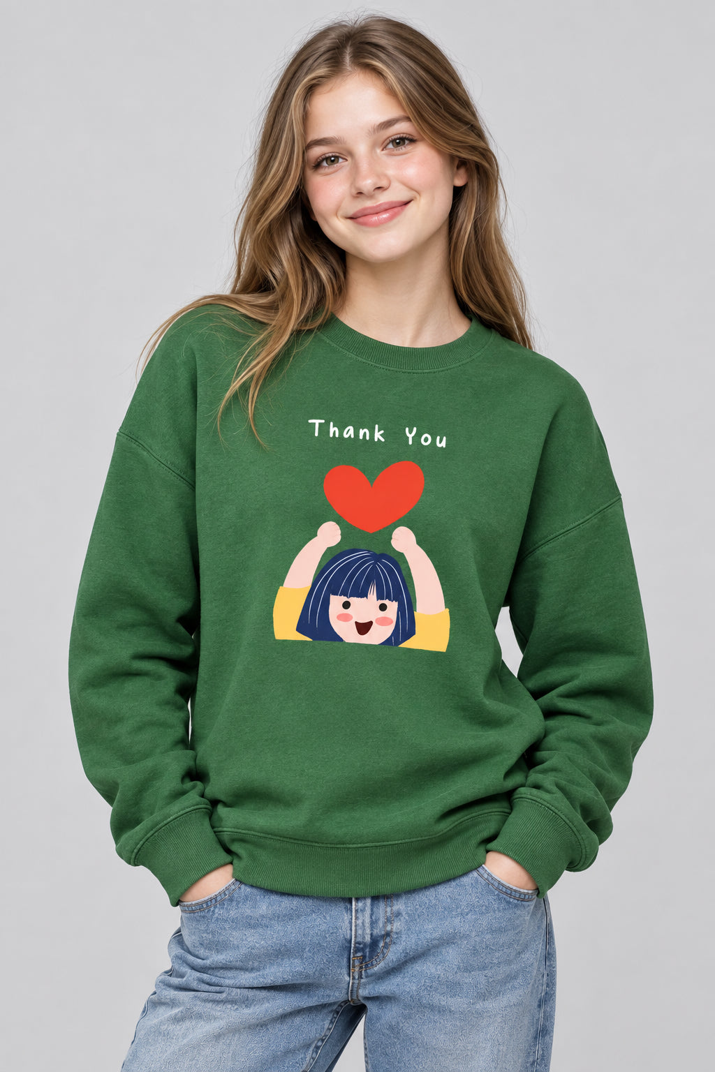 Sweat manches longues avec motif « Love »