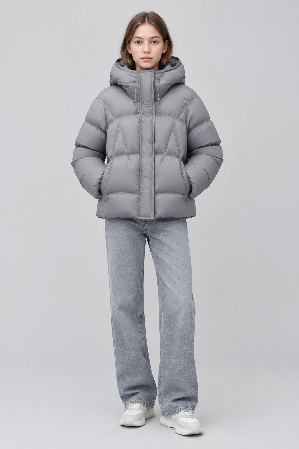 Veste zippée à manches longues et capuche