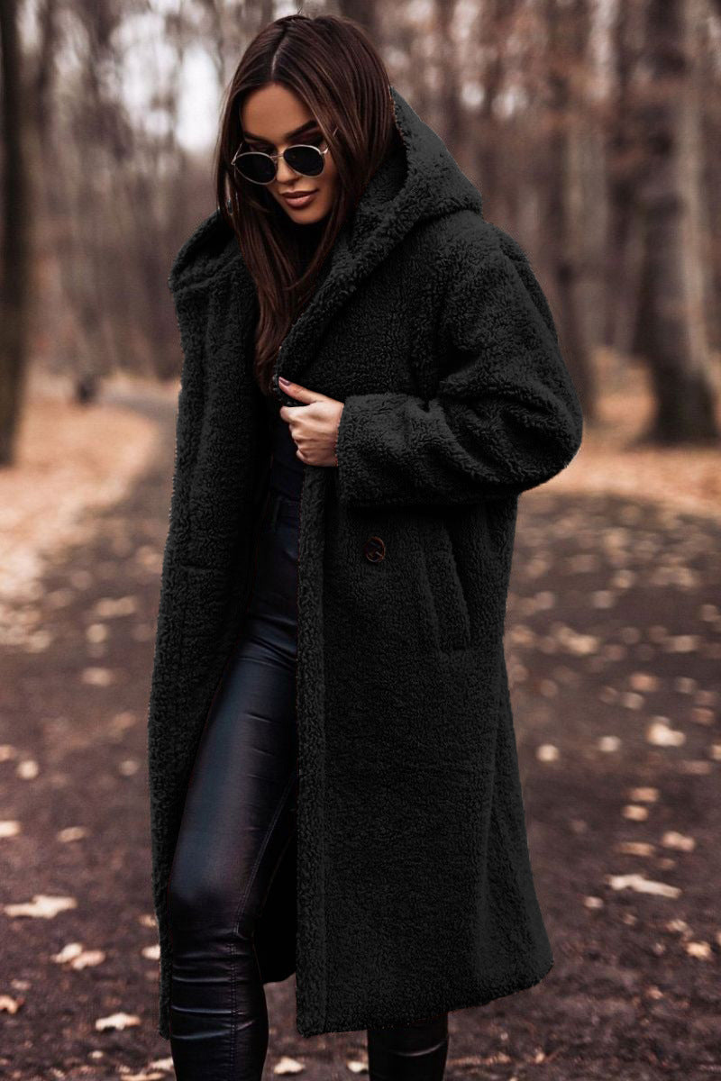 Manteau long en laine pour femme