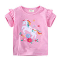 Cute Pattern Round Neck Short Sleeve T-Shirt for Kids