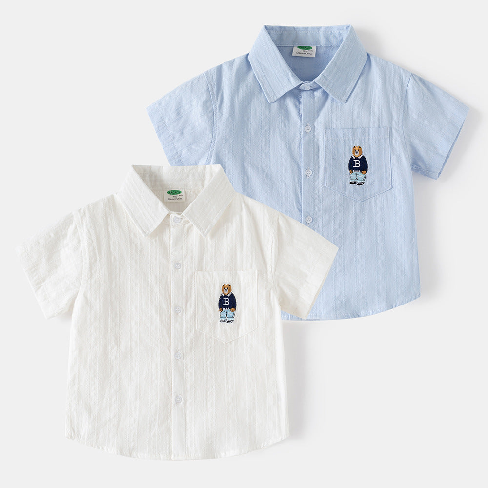 Chemise décontractée à manches courtes pour garçons