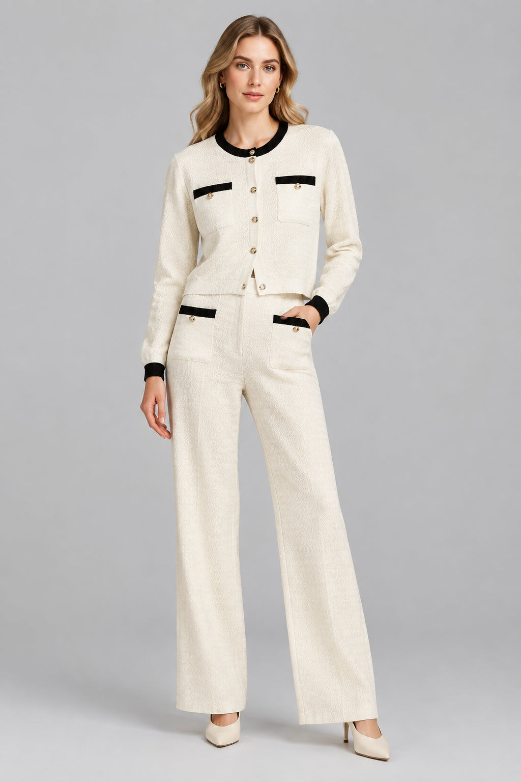 Ensemble Gilet boutonnée et Pantalon large