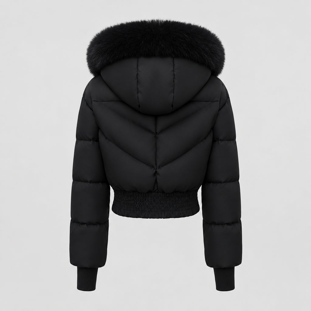 Veste courte à capuche amovible