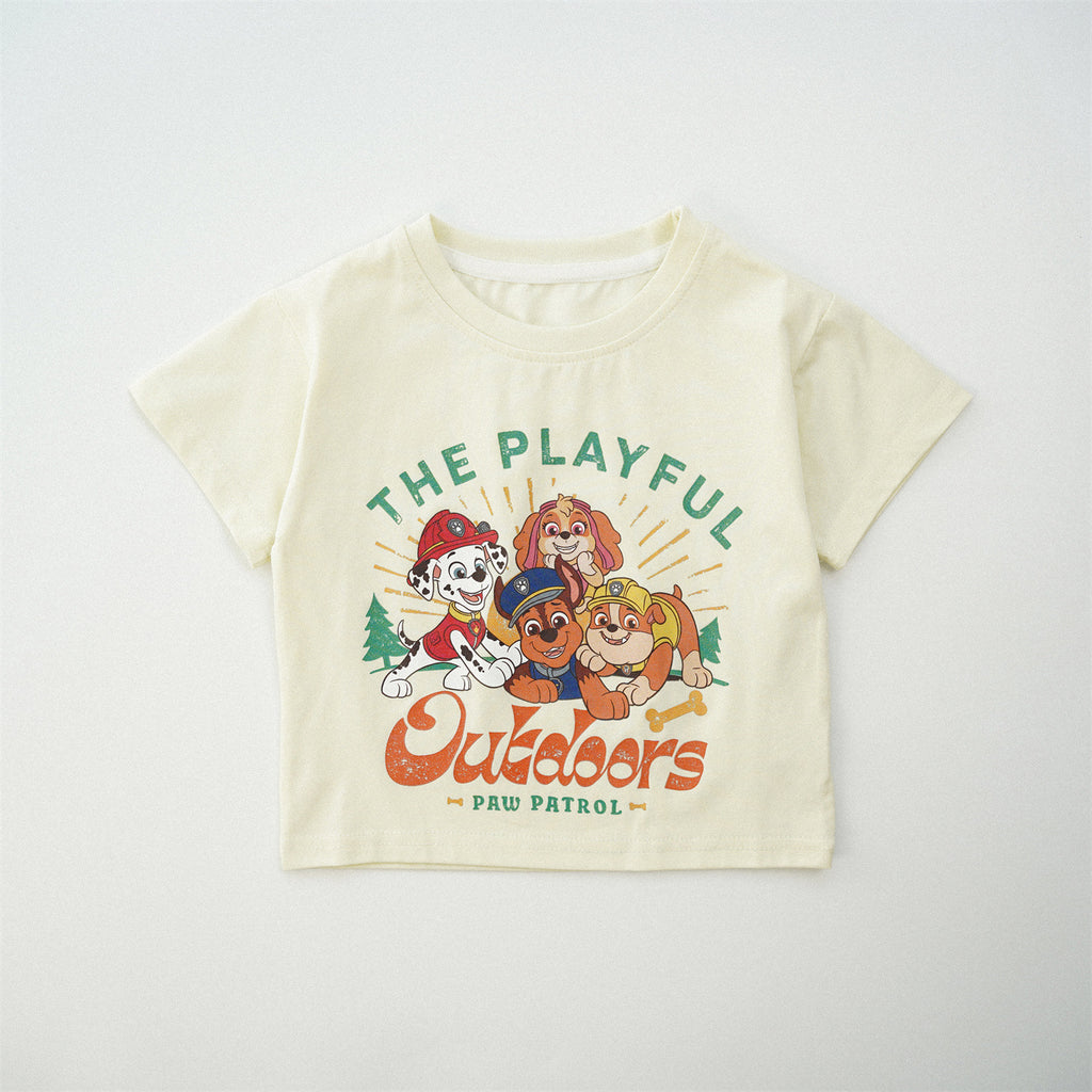T-shirt à manches courtes pour enfants, imprimé dessin animé