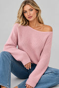 Pull en maille à épaules dénudées