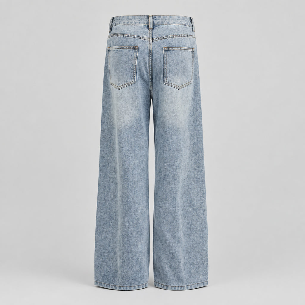 Pantalon en jean vintage style dessin animé