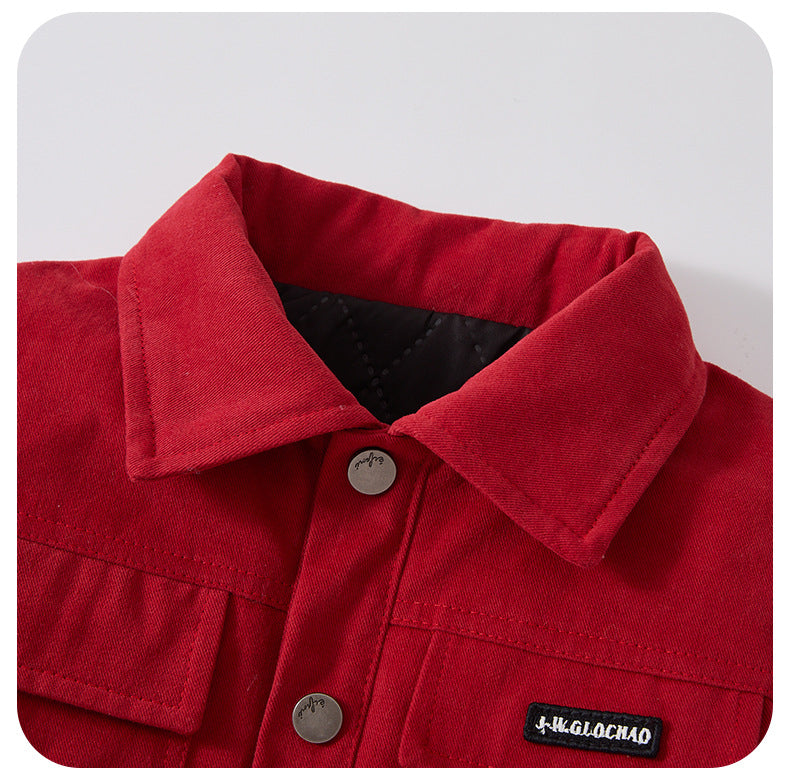 Ensemble veste et pantalon ouatinés, tenue deux pièces chaude et épaisse pour bébés et tout-petits