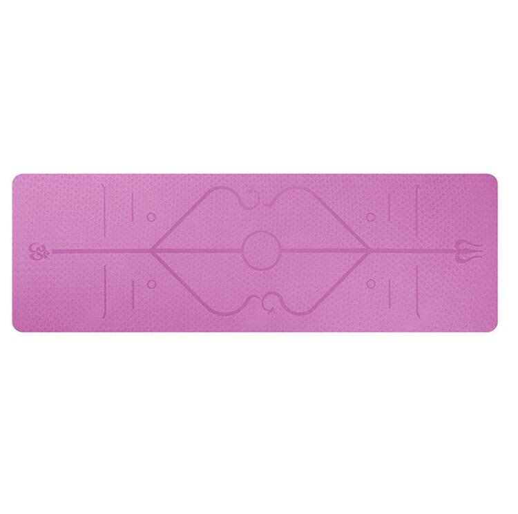 tapis de yoga avec lignes de positionnement, antidérapant