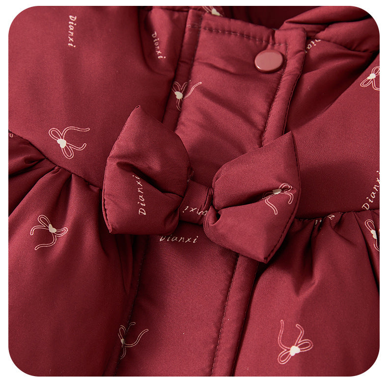 veste en coton épais avec nœud papillon