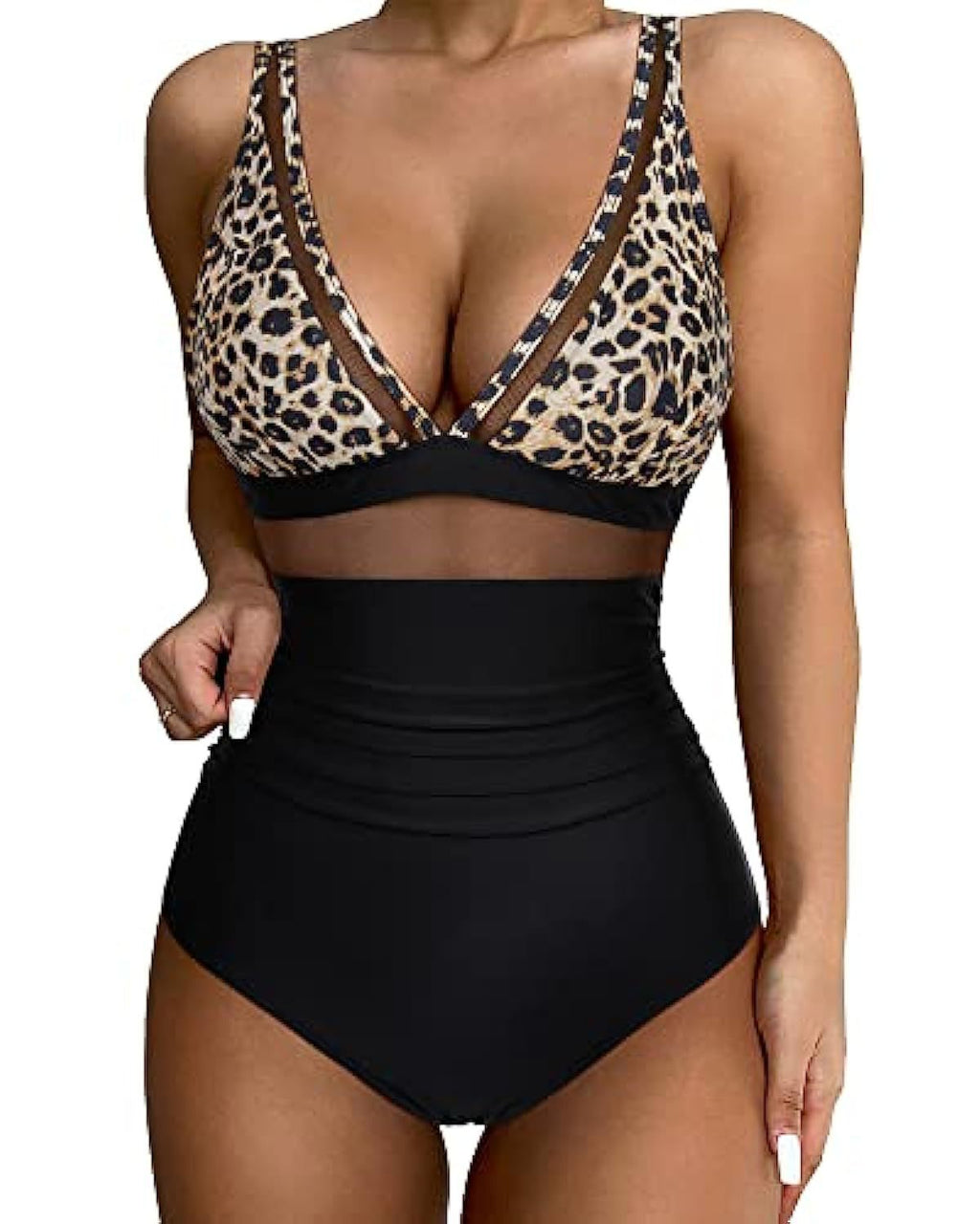 Maillot de bain une pièce taille haute , moulant et sexy, décolleté ajouré