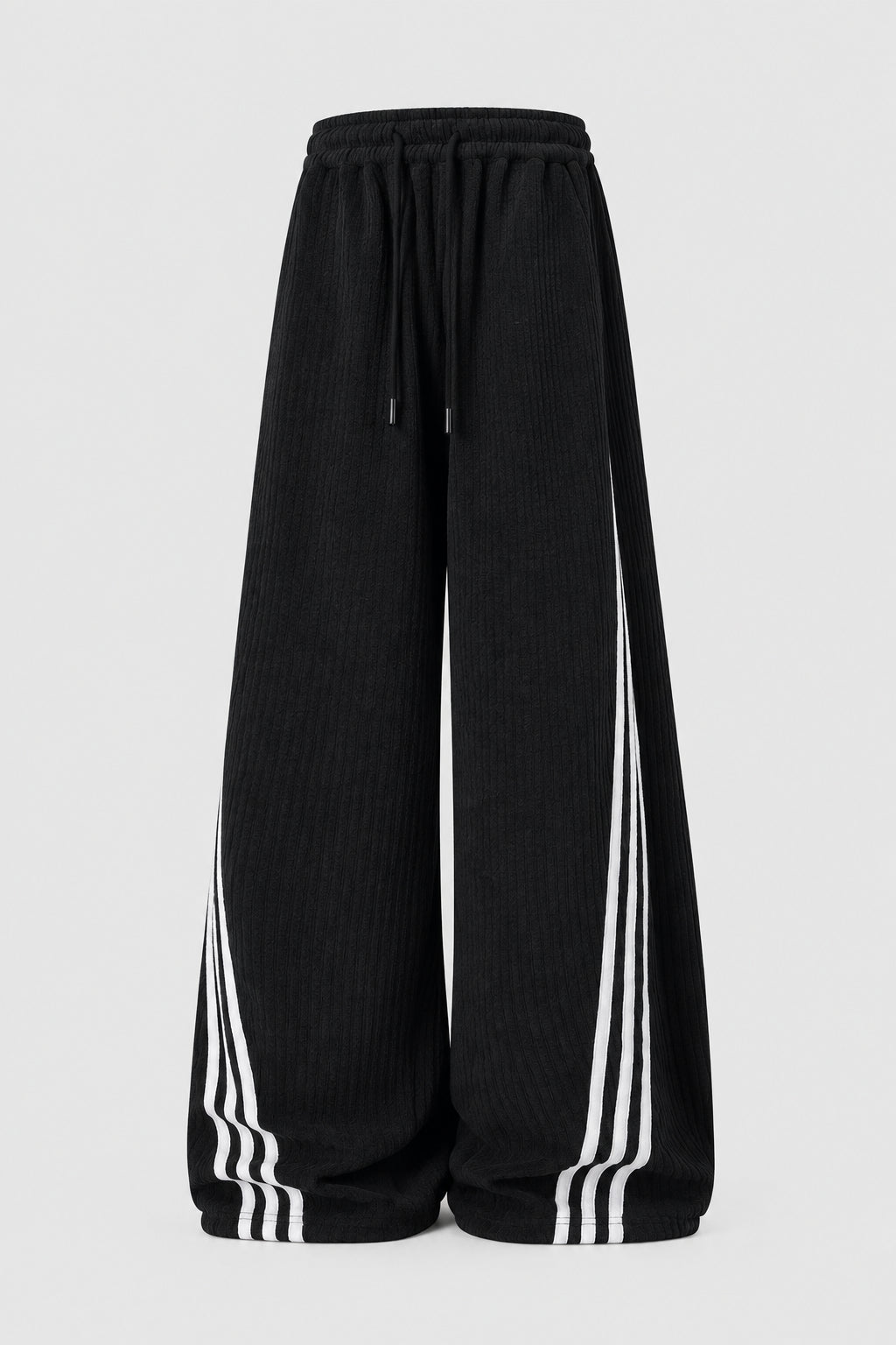 Pantalon de survêtement décontracté ,Coupe droite ample et tissu épais  avec bandes contrastées