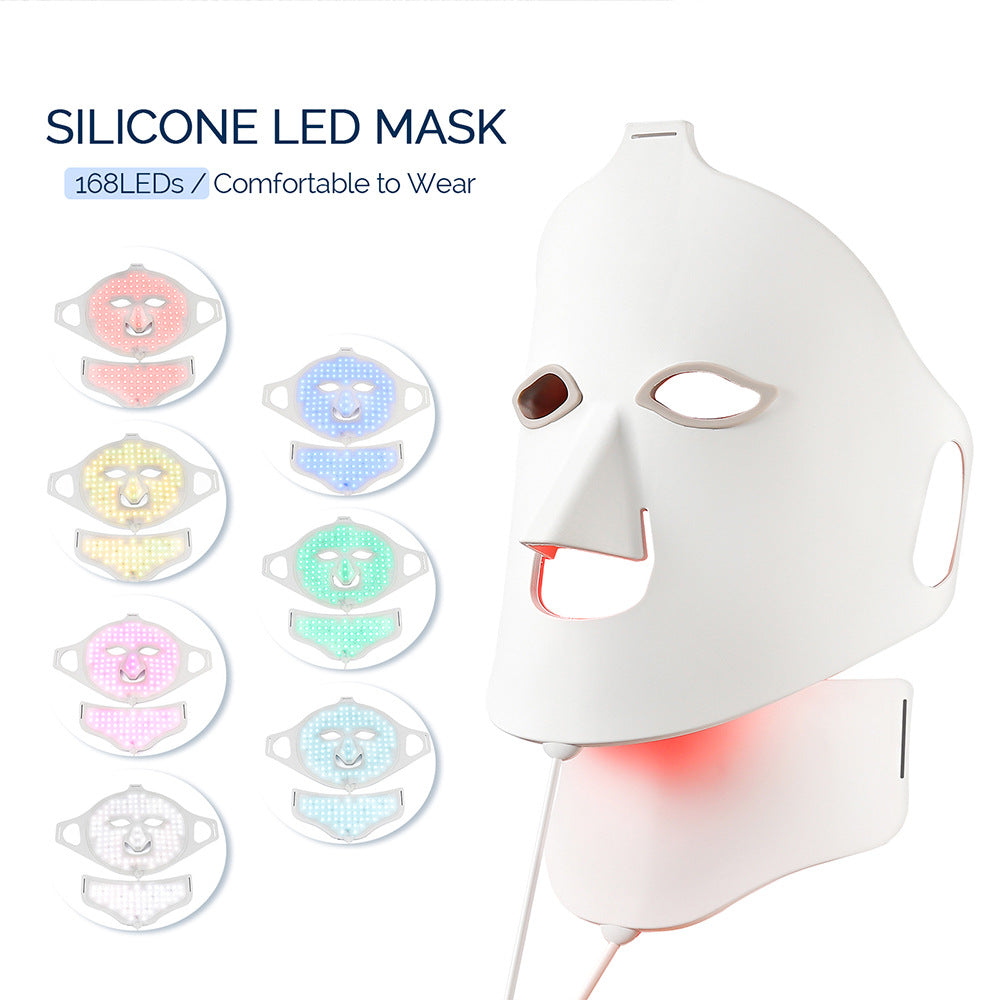 Masque de beauté en silicone pour le visage avec technologie LED photonique (lumière rouge et bleue) – Grand modèle row light spectrometer